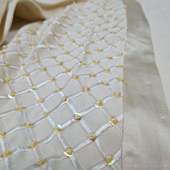 Petite Perceptions by Irene B off white jacket top, size petite L - Picture 2 of 5